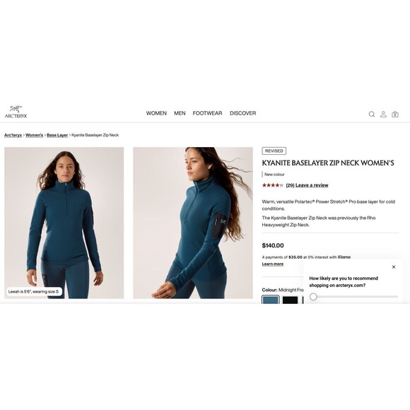 Arcteryx Base Layer Top Ski Snow Rho Winter Maroon & Red Kyanite Size Medium - Picture 9 of 9